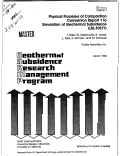 Cover page: PHYSICAL PROCESSES OF COMPACTION COMPANION REPORT 1 TO SIMULATION OF GEO-THERMAL SUBSIDENCE (LBL-10571)
