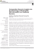 Cover page: Comparative Genomic Insights into Ecophysiology of Neutrophilic, Microaerophilic Iron Oxidizing Bacteria