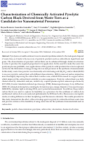 Cover page: Characterization of Chemically Activated Pyrolytic Carbon Black Derived from Waste Tires as a Candidate for Nanomaterial Precursor