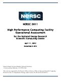 Cover page: NERSC 2011: High Performance Computing Facility Operational Assessment for the National Energy Research Scientific Computing Center