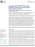 Cover page: A postsynaptic PI3K-cII dependent signaling controller for presynaptic homeostatic plasticity.