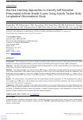 Cover page: Machine Learning Approaches to Classify Self-Reported Rheumatoid Arthritis Health Scores Using Activity Tracker Data: Longitudinal Observational Study.