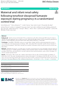 Cover page: Maternal and infant renal safety following tenofovir disoproxil fumarate exposure during pregnancy in a randomized control trial