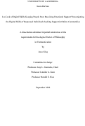 Cover page: Is a Lack of Digital Skills Keeping People from Receiving Emotional Support? Investigating the Digital Skills of Depressed Individuals Seeking Support in Online Communities