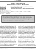 Cover page: Remote South American Snakebite with Extensive Myonecrosis