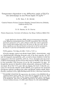 Cover page: Temperature-dependent x-ray diffraction study of Pd/Cu site interchange 
in non-Fermi liquid UCu(4)Pd