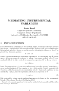 Cover page: Mediating Instrumental Variables