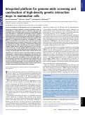 Cover page: Integrated platform for genome-wide screening and construction of high-density genetic interaction maps in mammalian cells