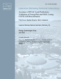 Cover page: Accuracy of HVAC Load Predictions: Validation of EnergyPlus and DOE-2 using FLEXLAB Measurements