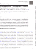 Cover page: Seasonal Polyphenism in Bicyclus dorothea (Lepidoptera: Nymphalidae) Across Different Habitats in Cameroon