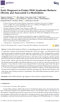 Cover page: Early Diagnosis in Prader–Willi Syndrome Reduces Obesity and Associated Co-Morbidities