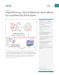 Cover page: High-Efficiency Lithium-Metal Anode Enabled by Liquefied Gas Electrolytes