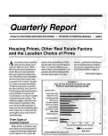 Cover page: Housing Prices, Other Real Estate Factors and the Location Choice of Firms
