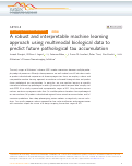 Cover page: A robust and interpretable machine learning approach using multimodal biological data to predict future pathological tau accumulation