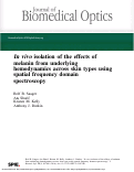 Cover page: In vivo isolation of the effects of melanin from underlying hemodynamics across skin types using spatial frequency domain spectroscopy