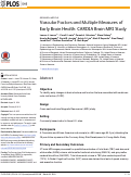 Cover page: Vascular factors and multiple measures of early brain health: CARDIA brain MRI study.