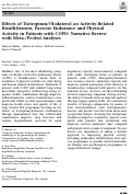 Cover page: Effects of Tiotropium/Olodaterol on Activity-Related Breathlessness, Exercise Endurance and Physical Activity in Patients with COPD: Narrative Review with Meta-/Pooled Analyses