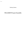 Cover page: Fragments pour Ensemble