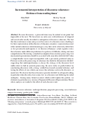 Cover page of Incremental interpretation of discourse coherence: Evidence from reading times