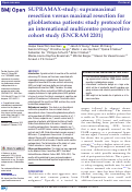 Cover page: SUPRAMAX-study: supramaximal resection versus maximal resection for glioblastoma patients: study protocol for an international multicentre prospective cohort study (ENCRAM 2201).