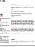 Cover page: Functional Characterization of Cnidarian HCN Channels Points to an Early Evolution of Ih