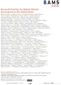 Cover page of Research Priorities for Robust Climate Assessments in the United States