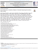 Cover page: SCAI Publications Committee Manual of Standard Operating Procedures: 2022 Update.