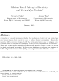 Cover page: Efficient Retail Pricing in Electricity and Natural Gas Markets