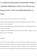 Cover page: Combined Experimental and Simulation Study of Amplitude Modulation Atomic Force Microscopy Measurements of Self-Assembled Monolayers in Water