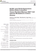 Cover page: KLRG1 and CD103 Expressions Define Distinct Intestinal Tissue-Resident Memory CD8 T Cell Subsets Modulated in Crohns Disease.