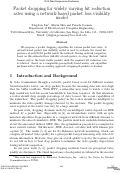 Cover page: Packet dropping for widely varying bit reduction rates using a network-based packet loss visibility model