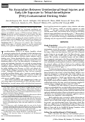 Cover page: No Association Between Unintentional Head Injuries and Early-Life Exposure to Tetrachloroethylene (PCE)-Contaminated Drinking Water