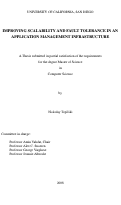 Cover page: Improving scalability and fault tolerance in an application managment infrastructure