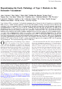 Cover page of Repositioning the Early Pathology of Type 1 Diabetes to the Extraislet Vasculature.