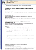 Cover page: The Effect of Hospice on Hospitalizations of Nursing Home Residents