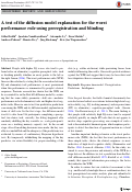 Cover page: A test of the diffusion model explanation for the worst performance rule using preregistration and blinding