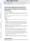 Cover page: Considering abuse liability and neurocognitive effects of cannabis and cannabis-derived products when assessing analgesic efficacy: a comprehensive review of randomized-controlled studies