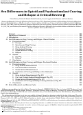 Cover page: Sex Differences in Opioid and Psychostimulant Craving and Relapse: A Critical Review.