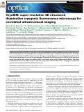 Cover page: CryoSIM: super-resolution 3D structured illumination cryogenic fluorescence microscopy for correlated ultrastructural imaging