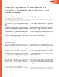 Cover page: Molecular requirements for the formation of a kinetochore–microtubule interface by Dam1 and Ndc80 complexes