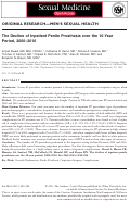 Cover page: The Decline of Inpatient Penile Prosthesis over the 10‐Year Period, 2000–2010