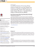 Cover page: Cost-Effectiveness of Coronary Artery Calcium Testing for Coronary Heart and Cardiovascular Disease Risk Prediction to Guide Statin Allocation: The Multi-Ethnic Study of Atherosclerosis (MESA)