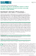 Cover page: Towards large-cohort comparative studies to define the factors influencing the gut microbial community structure of ASD patients