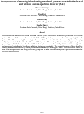 Cover page: Interpretations of meaningful and ambiguous hand gestures from individuals with and without Autism Spectrum Disorder (ASD)