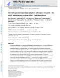 Cover page: Recruiting a representative sample in adherence research—The MALT multisite prospective cohort study experience