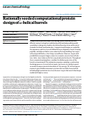 Cover page: Rationally seeded computational protein design of ɑ-helical barrels.