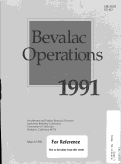 Cover page: Bevalac Operations 1991