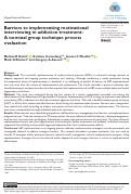 Cover page: Barriers to implementing motivational interviewing in addiction treatment: A nominal group technique process evaluation