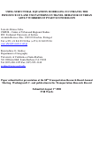 Cover page: USING STRUCTURAL EQUATIONS MODELLING TO UNRAVEL THE INFLUENCE OF LAND USE PATTERNS ON TRAVEL BEHAVIOR OF URBAN ADULT WORKERS OF PUGET SOUND REGION