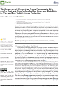 Cover page: The Occurrence of Glycosylated Aroma Precursors in Vitis vinifera Fruit and Humulus lupulus Hop Cones and Their Roles in Wine and Beer Volatile Aroma Production